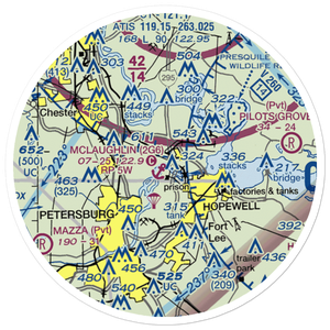 Mc Laughlin Seaplane Base (2G6) VFR Sectional Sticker (20 mile)