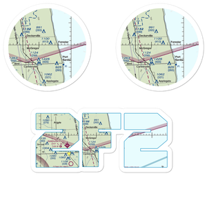 Circle U Heliport (2F2) VFR Sectional Sticker Pack