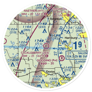 Cackleberry Airport (2E8) VFR Sectional Sticker (20 mile)