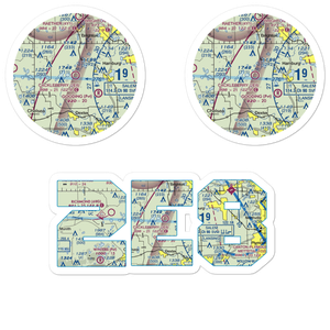 Cackleberry Airport (2E8) VFR Sectional Sticker Pack