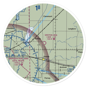 Groton Municipal Airport (2E6) VFR Sectional Sticker (30 mile)