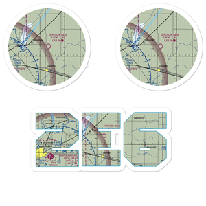 Groton Municipal Airport (2E6) VFR Sectional Sticker Pack