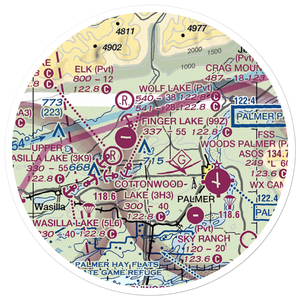 Gooding Lake Seaplane Base (2D3) VFR Sectional Sticker (20 mile)