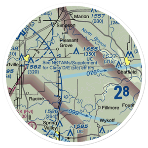 Flying A Airport (2C4) VFR Sectional Sticker (20 mile)