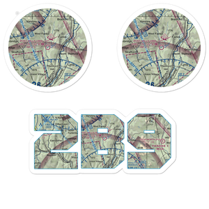 Post Mills Airport (2B9) VFR Sectional Sticker Pack