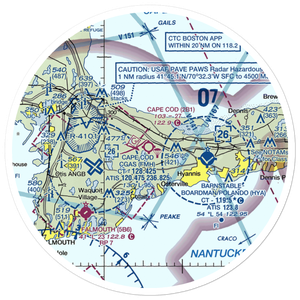 Cape Cod Airport (2B1) VFR Sectional Sticker (30 mile)