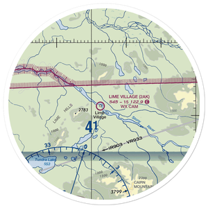 Lime Village Airport (2AK) VFR Sectional Sticker (30 mile)