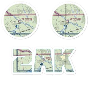 Lime Village Airport (2AK) VFR Sectional Sticker Pack