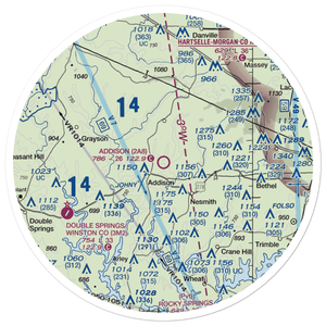 Addison Municipal Airport (2A8) VFR Sectional Sticker (30 mile)