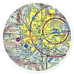 Department of Transportation Heliport (2A7) VFR Sectional Sticker (30 mile)