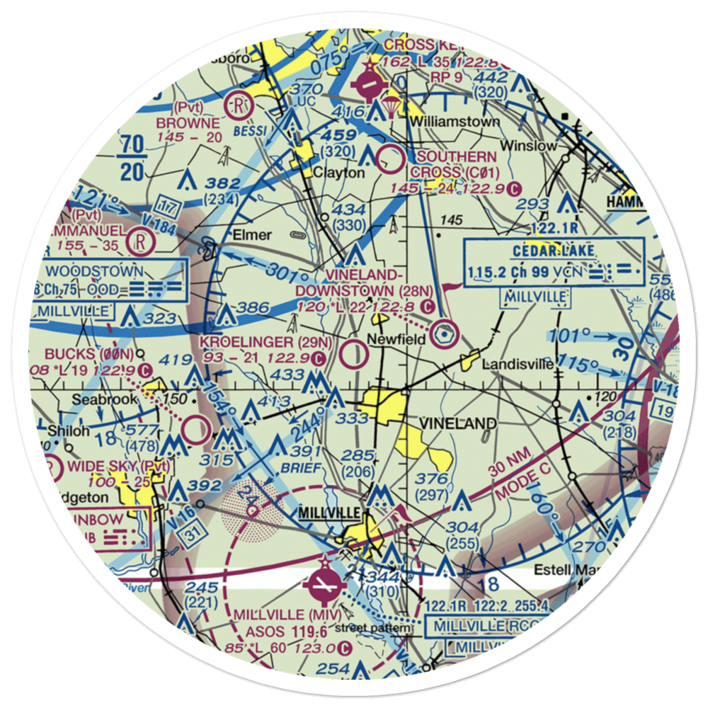 Kroelinger Airport (29N) VFR Sectional Sticker (30 mile) 