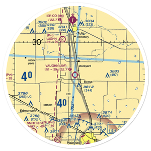 Joe Vaughn Spraying Airport (29F) VFR Sectional Sticker (30 mile)