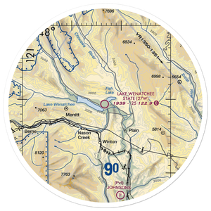Lake Wenatchee State Airport (27W) VFR Sectional Sticker (30 mile)