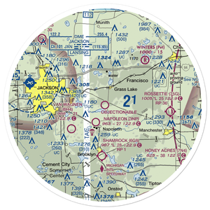 Wolf Lake Airport (26W) VFR Sectional Sticker (30 mile)