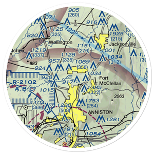 Mcminn Airport (25A) VFR Sectional Sticker (20 mile)