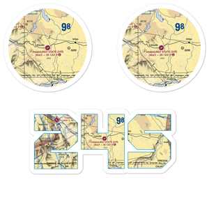 Pinehurst State Airport (24S) VFR Sectional Sticker Pack