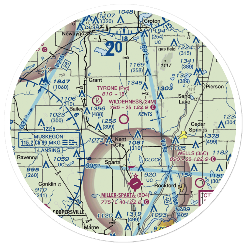 Wilderness Airpark (24M) VFR Sectional Sticker (30 mile) 