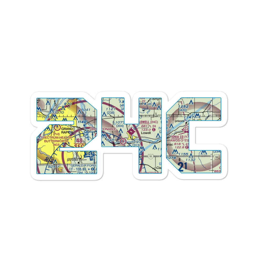 Lowell City Airport (24C) VFR Sectional Sticker 