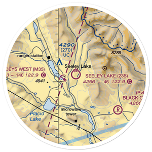Seeley Lake Airport (23S) VFR Sectional Sticker (20 mile)