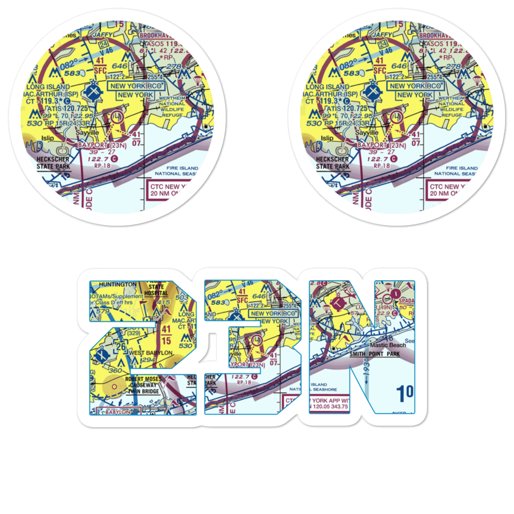 Bayport Aerodrome (23N) VFR Sectional Sticker Pack 