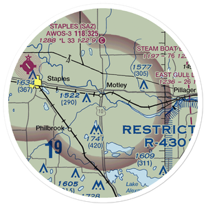 Morey's Airport (22Y) VFR Sectional Sticker (20 mile)