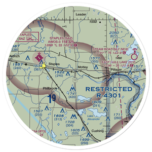 Morey's Airport (22Y) VFR Sectional Sticker (30 mile)