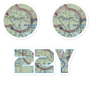 Morey's Airport (22Y) VFR Sectional Sticker Pack