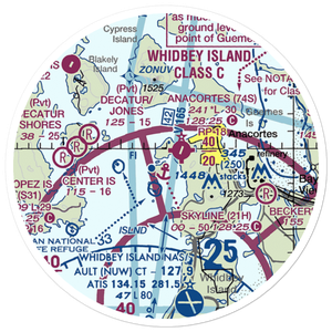 Skyline Seaplane Base (21H) VFR Sectional Sticker (20 mile)