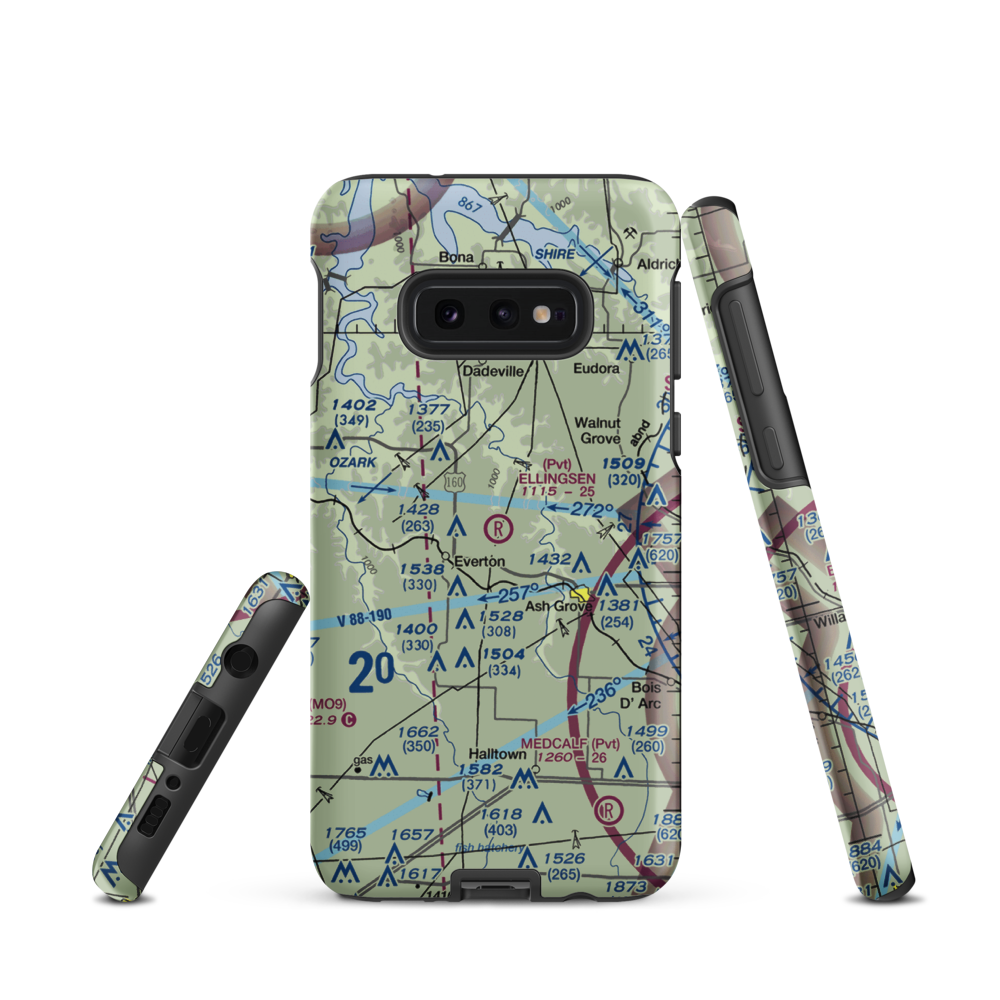 Ellingsen Field (MO34) VFR Sectional Samsung Phone Case Samsung Galaxy S10e model shown