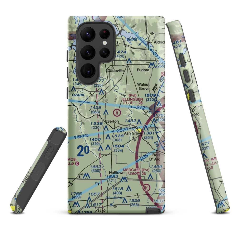 Ellingsen Field (MO34) VFR Sectional Samsung Phone Case Samsung Galaxy S22 Ultra model shown