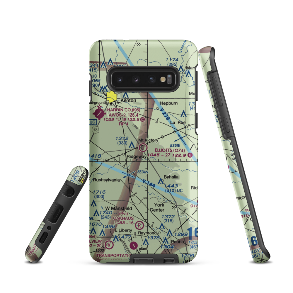 Elliotts Landing Airport (O74) VFR Sectional Samsung Phone Case Samsung Galaxy S10 model shown