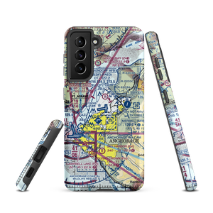 Elmendorf Air Force Base (EDF) VFR Sectional Samsung Phone Case