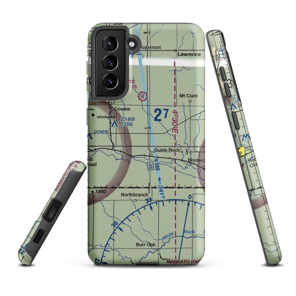 Ely Airport (NE04) VFR Sectional Samsung Phone Case Samsung Galaxy S21 Plus model shown