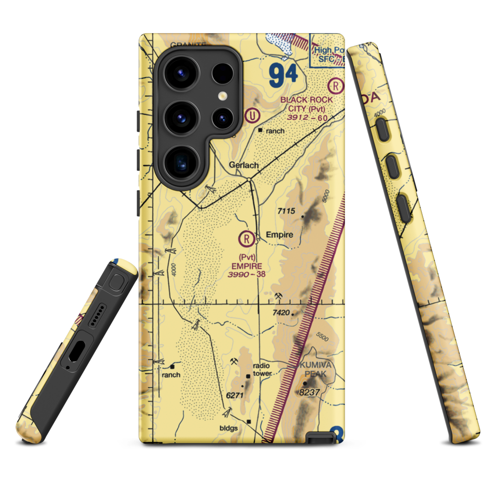 Empire Airport (18NV) VFR Sectional Samsung Phone Case Samsung Galaxy S24 Ultra model shown