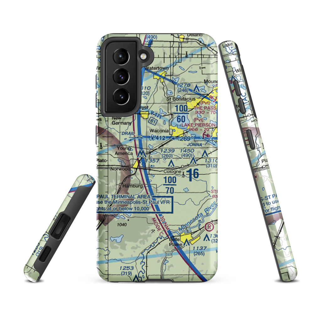 Empire Farm Strip (MN15) VFR Sectional Samsung Phone Case Samsung Galaxy S21 FE model shown