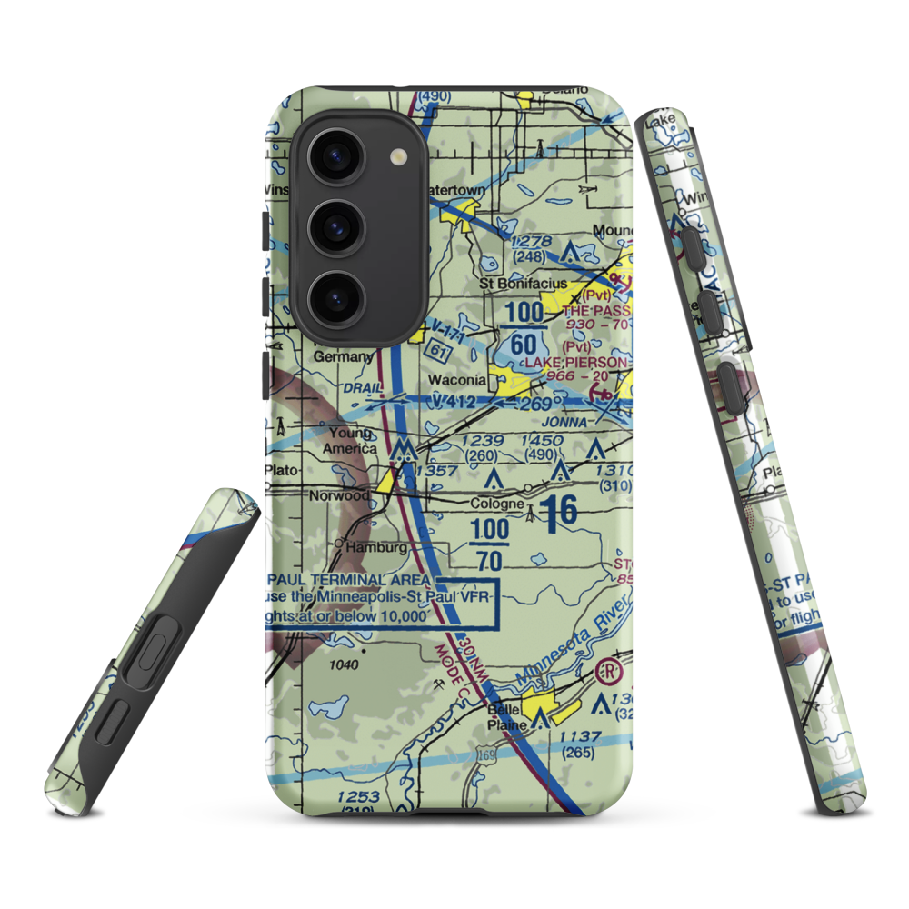 Empire Farm Strip (MN15) VFR Sectional Samsung Phone Case Samsung Galaxy S23 Plus model shown