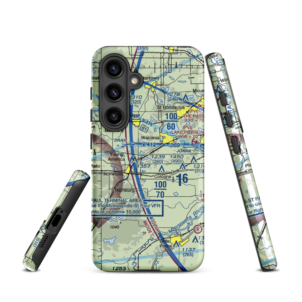 Empire Farm Strip (MN15) VFR Sectional Samsung Phone Case Samsung Galaxy S24 model shown