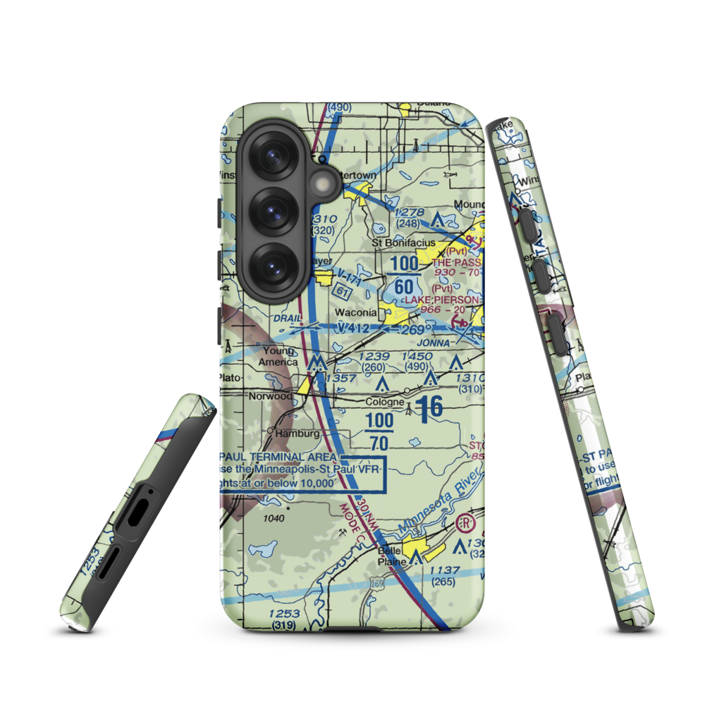 Empire Farm Strip (MN15) VFR Sectional Samsung Phone Case Samsung Galaxy S25 model shown