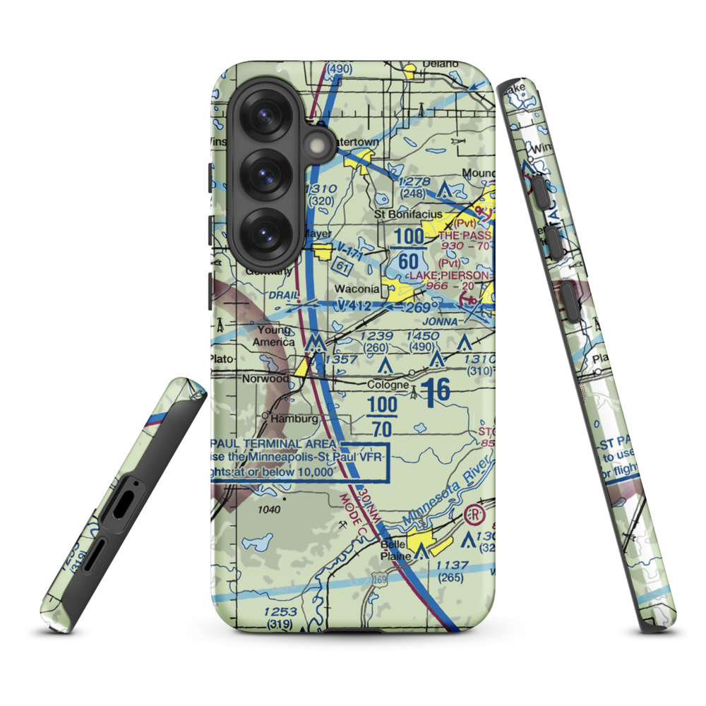 Empire Farm Strip (MN15) VFR Sectional Samsung Phone Case Samsung Galaxy S25 Plus model shown