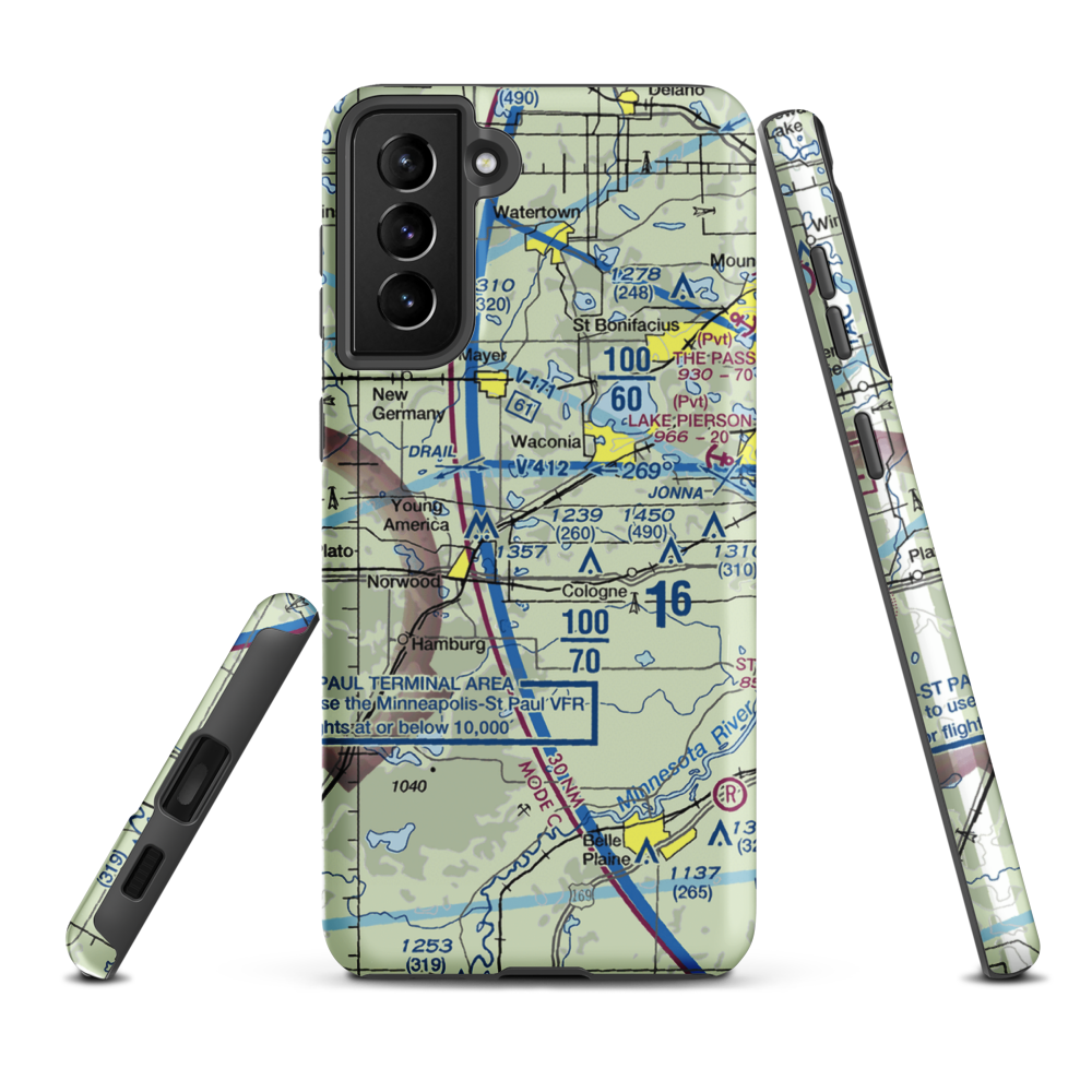 Empire Farm Strip (MN15) VFR Sectional Samsung Phone Case Samsung Galaxy S21 Plus model shown