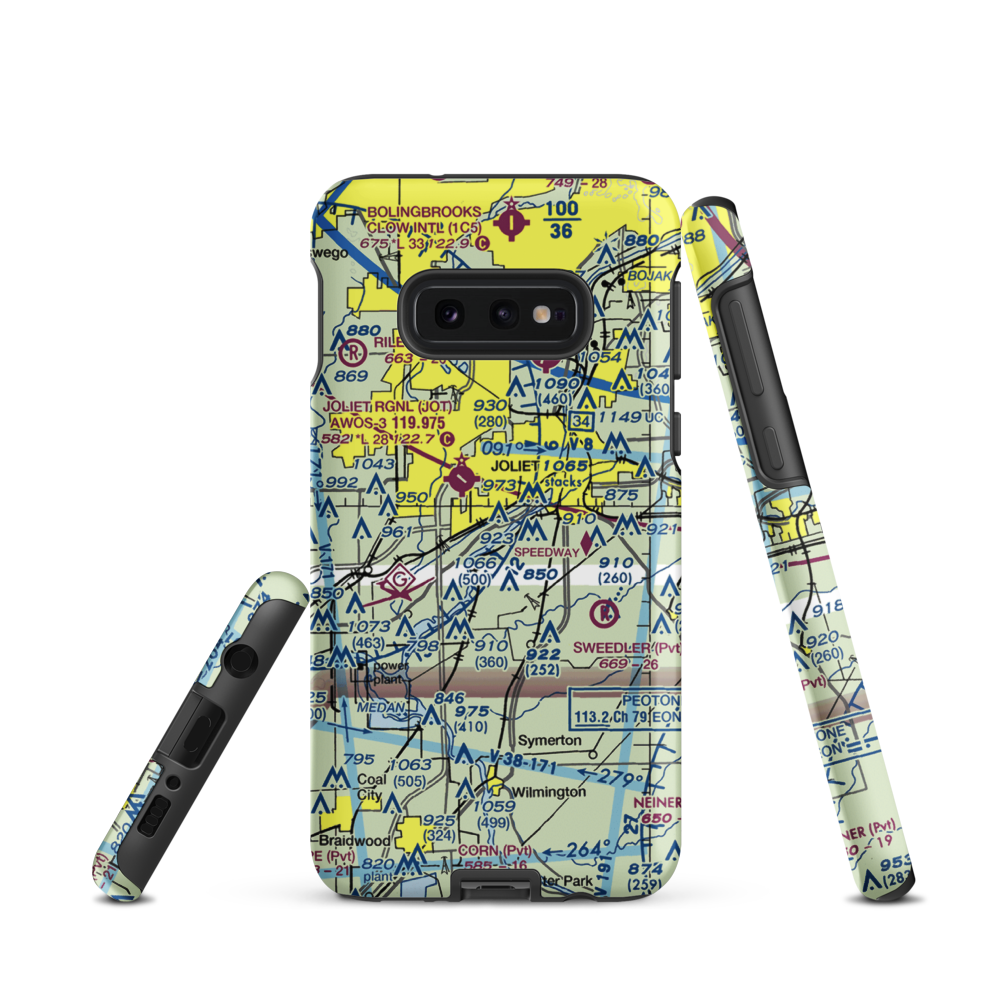 Empress River Casino Heliport (I01) VFR Sectional Samsung Phone Case Samsung Galaxy S10e model shown