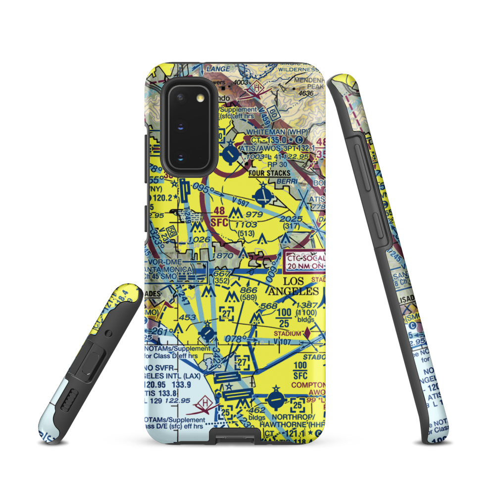 Engine Co Nr 108 Heliport (60L) VFR Sectional Samsung Phone Case Samsung Galaxy S20 model shown