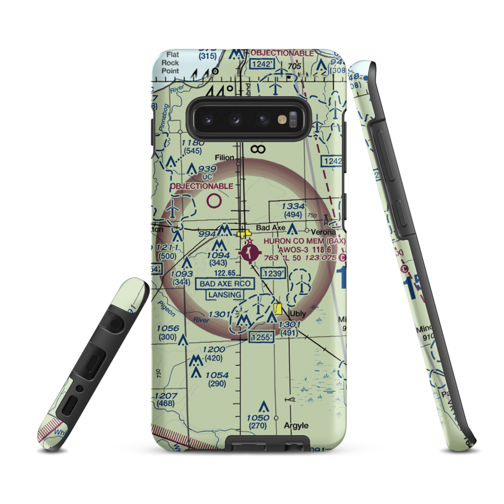 Engler Field airport (E53) VFR Sectional Samsung Phone Case Samsung Galaxy S10e model shown