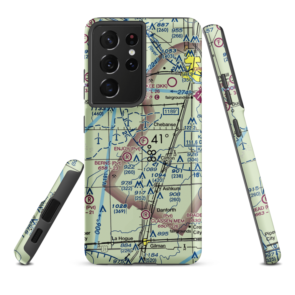 Enjoy Field (4LL4) VFR Sectional Samsung Phone Case Samsung Galaxy S21 Ultra model shown
