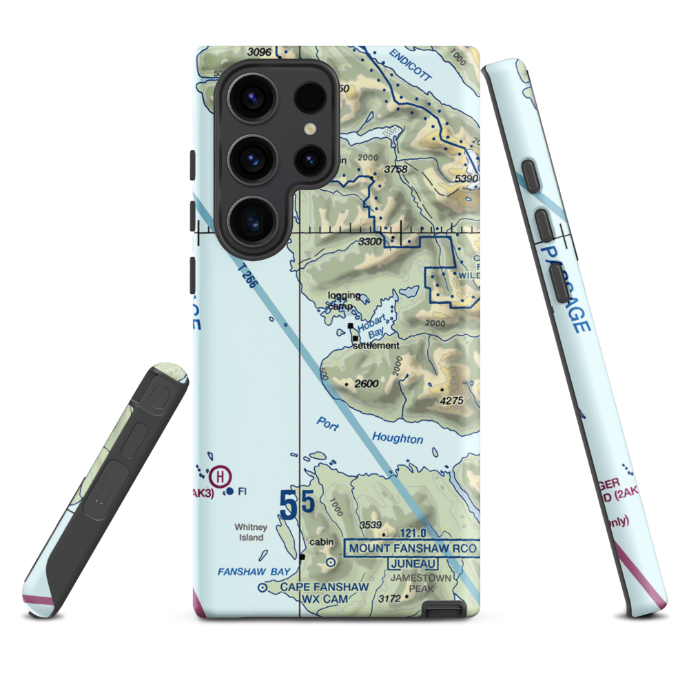 Entrance Island Seaplane Base (HBH) VFR Sectional Samsung Phone Case Samsung Galaxy S23 Ultra model shown