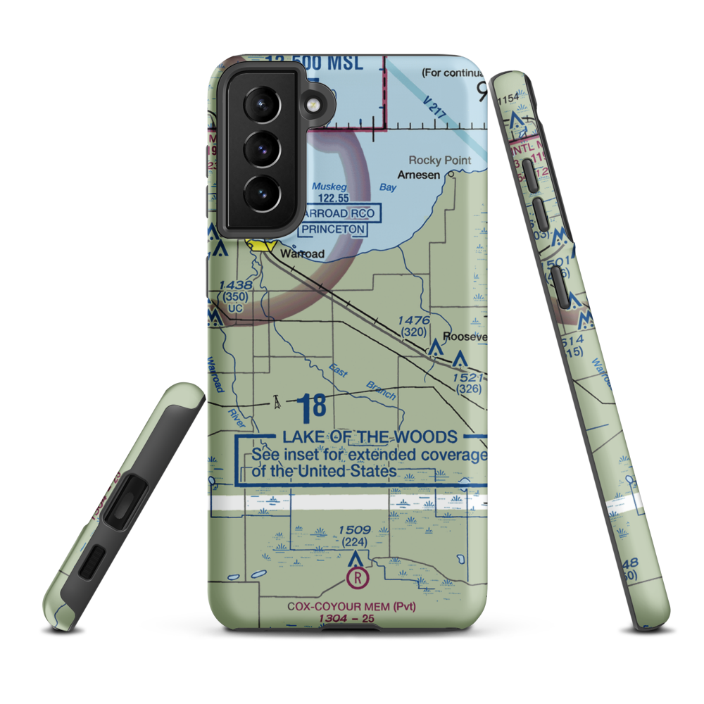 Erickson Airport (87MN) VFR Sectional Samsung Phone Case Samsung Galaxy S21 Plus model shown