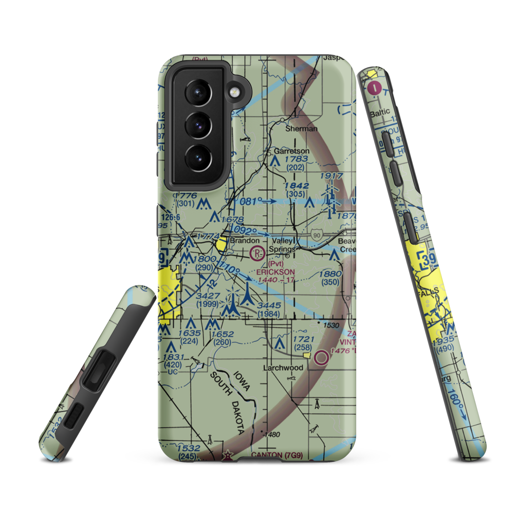 Erickson Intergalactic Airport (SD73) VFR Sectional Samsung Phone Case Samsung Galaxy S21 FE model shown