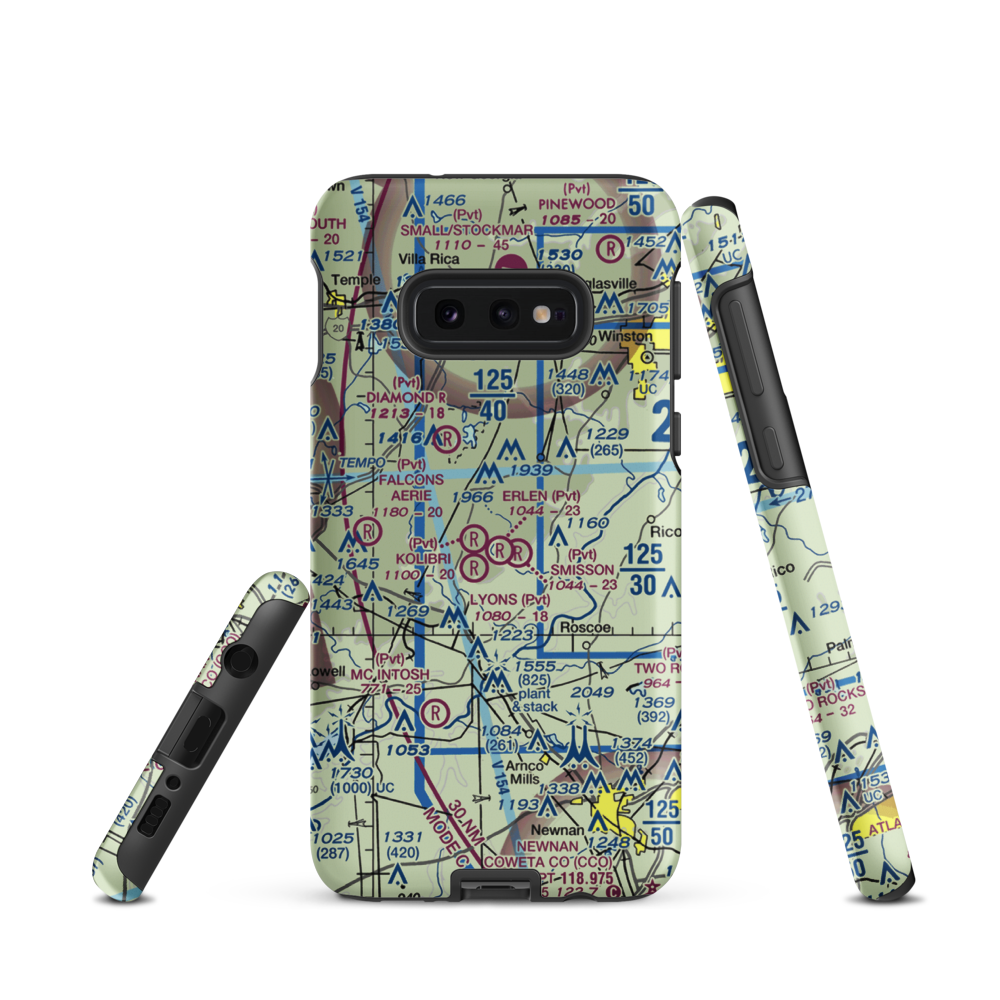 Erlen Airport (3GA6) VFR Sectional Samsung Phone Case Samsung Galaxy S10e model shown