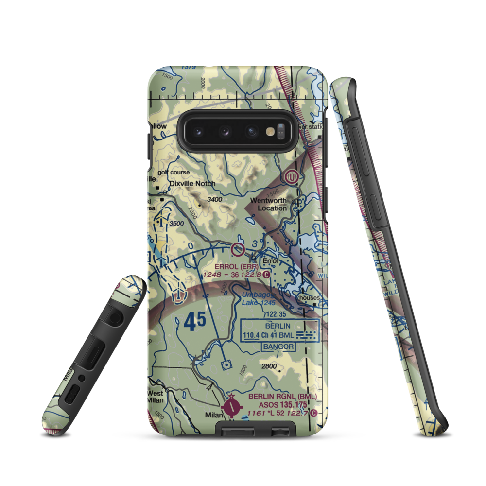 Errol Airport (ERR) VFR Sectional Samsung Phone Case Samsung Galaxy S10 model shown