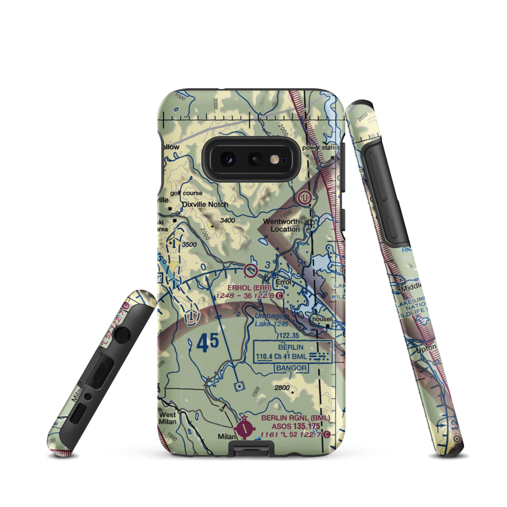 Errol Airport (ERR) VFR Sectional Samsung Phone Case Samsung Galaxy S10e model shown